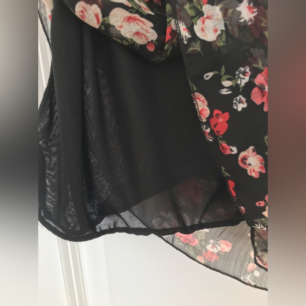 Floral Dress, Urban Behaviour, Size S, Black w/ Red & White Flowers, Sundress - Picture 6 of 9